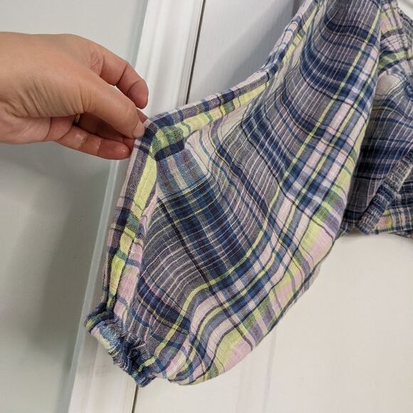 Free PEOPLE marlena plaid top small @L1 - Picture 7 of 10